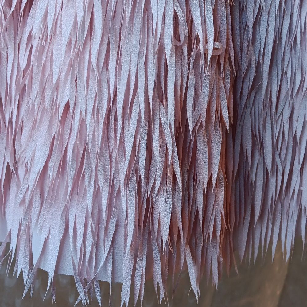 NWT Express Pink Feathered Mini Skirt Size 6 - Picture 3 of 12
